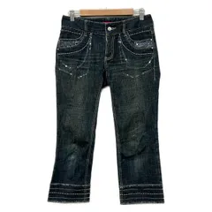 TO BE CHIC(トゥービーシック) ジーンズ サイズ40 M レディース - ネイビー クロップド(半端丈)/スパンコール/ラインストーンのサムネイル