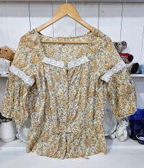Merceria Dressteriarお花柄 上質 長袖 ブラウス ナチュラル - メルカリ