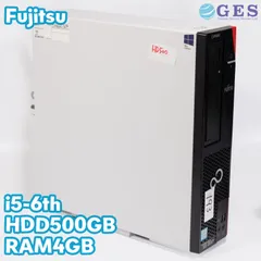 富士通 ESPRIMO D586/M Intel Core i5-6500 HDD500GB RAM4GB Windows11Pro 第6世代 電源ケーブル付属 WiFi/BTアンテナなし【193F】のサムネイル
