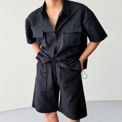 MENシアサッカーセットアップ CL 09BLACK ポリエステル 100% L - メルカリ
