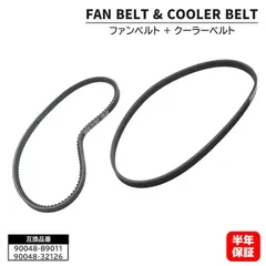 【保証期間6ヶ月】 ダイハツ ミラ ジーノ L701S L711S ファンベルト & クーラーベルト セット 90048-B9011 90048-32126 互換品のサムネイル