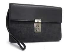 dunhill ダンヒル クラッチバッグ ディーエイト ブラウン系 PVC×レザー メンズ セカンドバッグ 美品