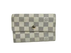 LOUIS VUITTON ルイヴィトン 三つ折り財布 ポルトフォイユ アレクサンドラ N63068 アズール系 ダミエ アズール ユニセックス ゴールド金具