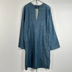日本製 A.P.C. Japanese Vintage Denim Dress デニム スキッパー ワンピース 長袖 XSサイズのサムネイル