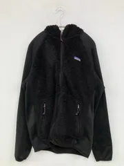 patagonia パタゴニア パーカー M ブラック ボア 無地 ブランドロゴ ジップアップ 長袖 メンズ
