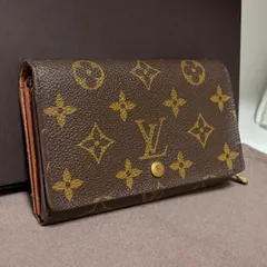 c69 ポルト モネ ビエ トレゾール　ポルトフォイユ トレゾール　インターナショナル 旧型　Louis Vuitton ルイ ヴィトン　2つ 折り　二つ折り　フラップ ボタン 式　財布　コンパクト　ミニ ウォレット　モノグラム