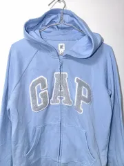 GAP ギャップ 淡いスカイブルー color フード ジップアップ (kids XXL)のサムネイル