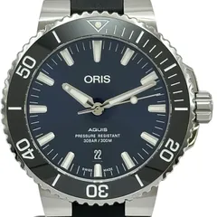 オリス ORIS アクイスデイト 0173377304135‐0742464EB ブルー ステンレススチール 自動巻き メンズ 腕時計のサムネイル