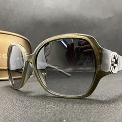 GUCCI グッチ インターロッキング サングラス カーキ系 シルバー GG 希少・美品 GUCCI グッチ サングラス GG3173/F/S インターロッキングG