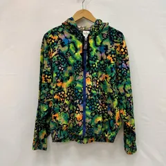 アディダス 80s 90s デサント 薄手コットン 総柄 フーデッドジャケット メンズ L ISItems【USED】【古着】【中古】50160177