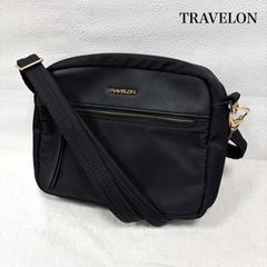 TRAVELON]スキミング防止機能防犯ショルダーバッグ 軽量ナイロン 
