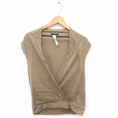 ナンバー11 n゜11 カットソー Tシャツ レース カシュクール ノースリーブ コットン 綿 U カーキ /FT35のサムネイル