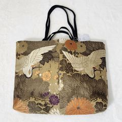 千尋様オーダー品です】大島紬都喜ヱ門リメイク2ウェイ中トートバッグ