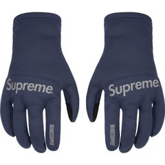 美品 Supreme Windstopper Zip Gloves ネイビー M - メルカリ