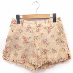 ラバーラ laBala パンツ ショート 花柄 フリル コットン 綿 36 ベージュ /FT48のサムネイル