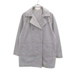 MACKINTOSH PHILOSOPHY マッキントッシュフィロソフィー ボーダー柄 ピーコート 38 ホワイト Pコート スプリング レディース 古着のサムネイル