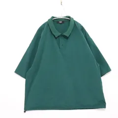 【中古A】メンズ フリー ユイセル 22SS ルーズポロ Uiscel LOOSE POLO SHIRTS グリーン ナイロン ストレッチ センスオブプレイス バイ アーバンリサーチのサムネイル