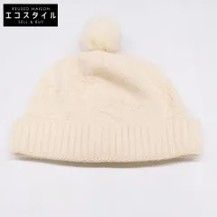 LOUIS VUITTON　ルイヴィトン　401910 ロゴ ミンクファー カシミヤ ニット帽のサムネイル