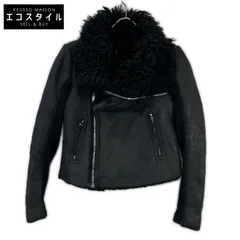 Rick Owens　リックオウエンス　RP16F2728-LSHTG ブラック レザー ムートンジャケット　US6のサムネイル