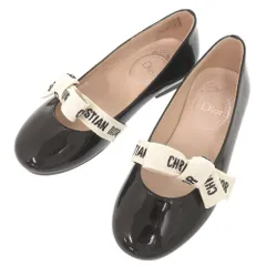 新品同様 ディオール MISS B ミスビー サイズ27 パテントレザー ブラック バレエフラットシューズ 黒 0498 Dior キッズのサムネイル