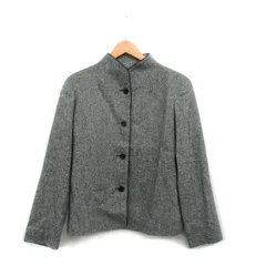 レキップヨシエイナバ L'EQUIPE YOSHIE INABA スタンドカラー ジャケット ウール シンプル グレー 灰 /KT19のサムネイル