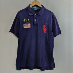 POLObyRalphLauren ビッグポニー刺繍ロゴ USA 半袖ポロシャツ - メルカリ