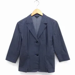 ルスーク Le souk テーラード ジャケット アウター 七分袖 無地 コットン 綿 3 グレー /FT7のサムネイル