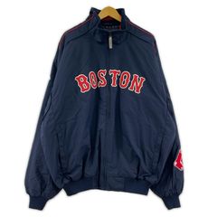 00s MLB Majestic レッドソックス ナイロンスタジャン XL 紺 - メルカリ