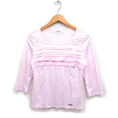 クレージュ courreges 7分袖 カットソー  ティアード 素材切替 無地 40 ピンク /FT30のサムネイル