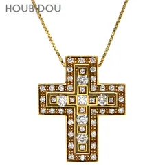 ダミアーニ DAMIANI ネックレス ベルエポック S イエローゴールド ペンダント 750 18金 クロス 十字架 ダイヤ  20079804【中古】のサムネイル