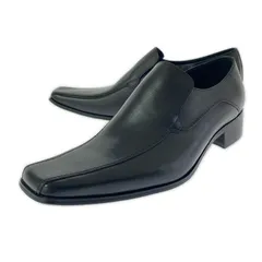 KATHARINE HAMNETT キャサリン・ハムネット 3975 スクエアトゥ レザーシューズ size24 1/2/ブラックのサムネイル