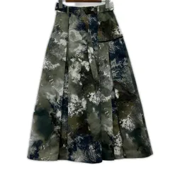 UNITED TOKYO ユナイテッドトウキョウ シーナリーアート フレアスカート size2/グレー×ブルー×ホワイトのサムネイル
