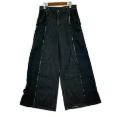 Wrangler ラングラー ダメージ加工 切替 デニムパンツ sizeM/ブラック