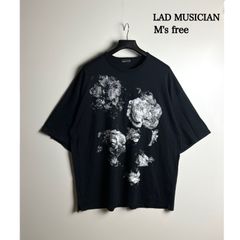 LAD MUSICIAN グラフィックプリントビッグシルエットTシャツ BLK