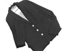 ARMANI JEANS アルマーニジーンズ カジュアル テーラード ジャケット size42/黒 ■◇ レディースのサムネイル