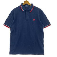 FRED PERRY ポロシャツ L ネイビー 月桂樹 刺繍ロゴ - メルカリ