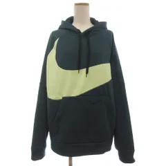 ナイキ NIKE パーカー フーディー プルオーバー スウォッシュ 裏起毛 XL 緑 グリーン