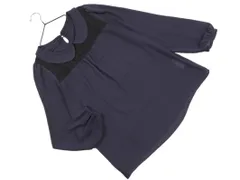 PeytonPlace ペイトンプレイス レース ブラウス シャツ size5/黒 ■◇ レディースのサムネイル