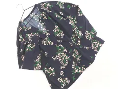 THE SHOP TK ザショップティーケー タケオキクチ 花柄 ブラウス シャツ sizeM/紺 ■◇ レディースのサムネイル