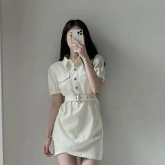MARY QUANT ボーダーニット フレアスカート ドッキングワンピース
