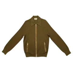 ☆エルメス セーター リブニット ジップアップ Mサイズ ウール ブラウン シルバー金具 HERMESのサムネイル