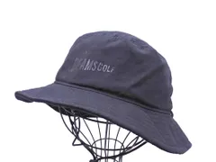 BEAMS ビームス GOLF ゴルフ 裏起毛 ロゴ サファリ ハット size59/黒 ◇■ メンズ
