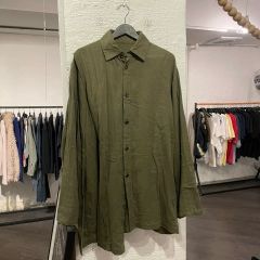 ヨウジヤマモト 18ss プリント総柄 アシメントリーロングシャツ - メルカリ