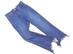 ZARA ザラ カットオフ ボタンフライ デニムパンツ size38/青 ■■ レディース