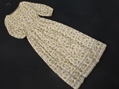 NATURAL BEAUTY BASIC ナチュラルビューティーベーシック 花柄 ロング ワンピース sizeM/ライトベージュ ■◇ レディース