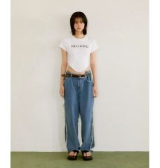 重盛さと美 Super Baggy Fit Jeans Navy - メルカリ