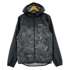 adidas アディダス adidas アディダス 総柄 インナーメッシュ ランニングジャケット sizeM/ブラック