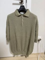 LARDINI ラルディーニ 麻混ニットポロシャツ リネン混 イタリア製 XS 