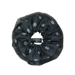 【美品】CHANEL シャネル シュシュ ブラック系 黒 | シルク ココマーク シュシュ / ヘアアクセサリー | オーガンジー | イタリア製 ブランド ファッション アイテム 小物【レディース】【中古】のサムネイル