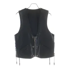 CHROME HEARTS (クロムハーツ) 6B FRNT ZIP サイドレースアップダガージップアップレザーベストのサムネイル